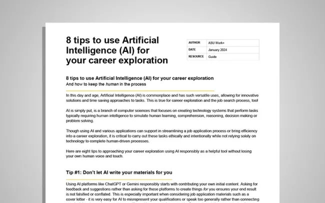 8 tips to use Artificial Intelligence (AI) for your career exploration